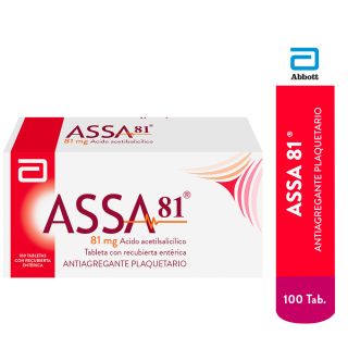 Assa 81 mg Tabletas con Recubierta Entérica - Blíster 10 UN