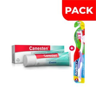 Pack Canesten 1% Crema Antimicótica 20 G + Cepillo Arydents Colores Variados 1UN - 2 UN