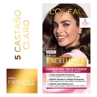 Tinte Excellence 5 Castaño Claro Natural - Caja 1 UN