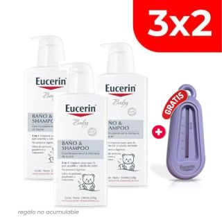 3x2 Eucerin Baby Baño & Shampoo - Frasco 240 ML