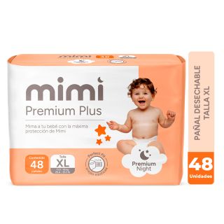 Pañal Mimi Plus Talla XL - Bolsa 48 UN