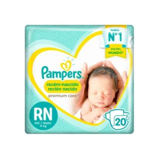 Pañales Pampers Recien Nacidos - Bolsa 20 UN