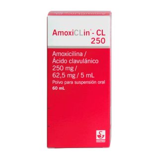 AmoxiCLin CL 250mg-62,5mg/5 mL Polvo para Suspensión Oral - Frasco 60 ML 