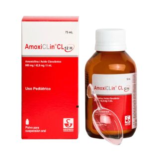 Amoxiclin Cl 12H 600 mg /42.9 mg X 5 ml Polvo para Suspensión Oral - Frasco 75 ML