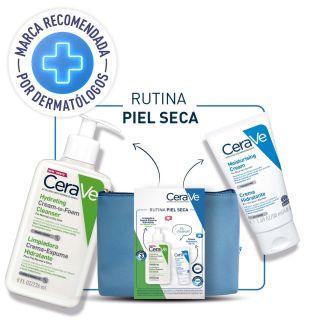 Pack Cream to Foam Cerave Limpieza Hidratante 236 ML + Crema Reparadora de Manos 48 ML + Neceser