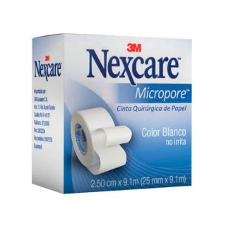 Cinta Nexcare Micropore 2.5CM x 9.1M Color Blanco - 1 UN