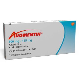 Augmentin 500-125Mg Tabletas Recubierta - Caja 10 UN