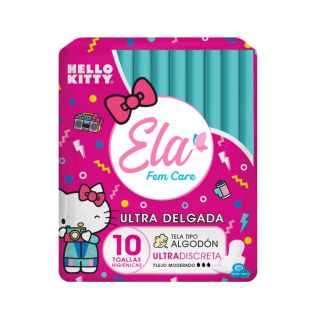 Toalla Higiénica Ela Fem Care Ultra Delgada - Bolsa 10 UN