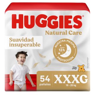 Pañales Huggies Natural Care Bigpack Talla XXXG - Bolsa 54 UN