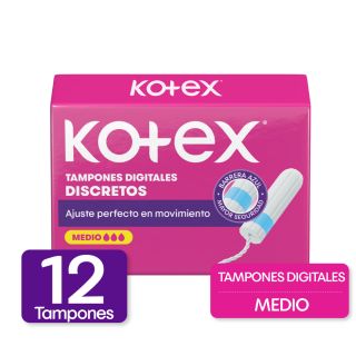 Kotex Tampón Digital Medio - Caja 12 UN