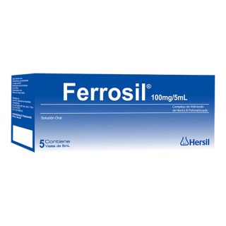Ferrosil 100 Mg /5 MLSolución oral - Caja 5 UN