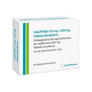 Vgliptmet 50 Mg +850 Mg Tableta Recubierta - Caja 30 UN