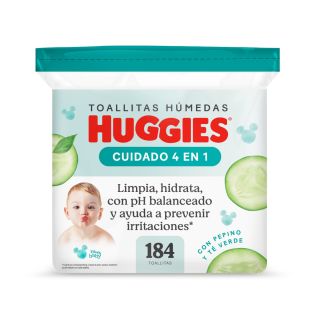 Toallitas Húmedas Huggies 4en1 - Bolsa 184 UN