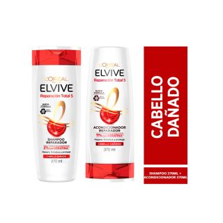 Elvive shampoo y acondicionador reparador total 5