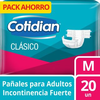 Pañal Cotidian Clásico Talla M - Bolsa 20 UN 