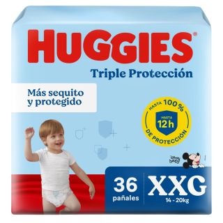 Pañal Huggies Triple Protección Talla XXG - Bolsa 36 UN