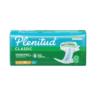 Pañal Plenitud Classic Talla G/XG - Bolsa 20 UN
