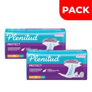 Dúo Pack Pañal Plenitud Protect Talla G/XG - Bolsa 20 UN