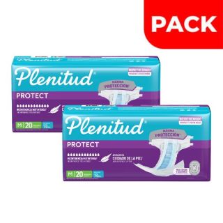 Dúo Pack Pañal Plenitud Protect Talla M - Bolsa 20 UN