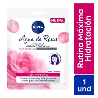 Nivea Mascarilla Hidratante Facial Roses - Bolsa 1 UN