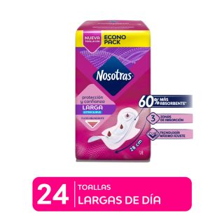 Nosotras Larga Extra Suave Protección y Confianza - Bolsa 24 UN