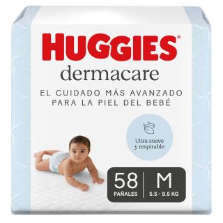 Pañales Huggies Dermacare Talla M - 58 UN
