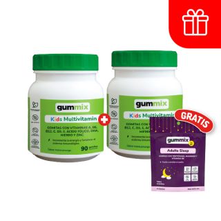 Dúo Pack Gummix Gomitas Energia Multivitaminico Niños - Frasco 90 UN