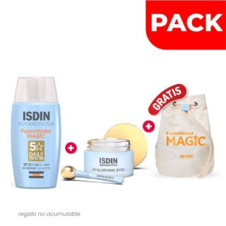 Isdin Isdinceutics Hyaluronic Eyes 15 G & Fotoprotector Fusion Water Magic 50 ML - Pack 2 UN