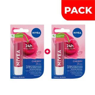 Dúo Pack Labial Nivea Lip Care Cherry - Tubo 4,8 G