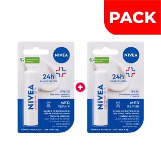 Dúo Pack Labial Nivea Lip Care Med Protect - Tubo 4,8 G