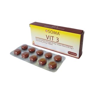 Soma Vit 3 / 40 Mg + 0.75 Mg Tabletas - Caja 30 UN