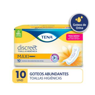 Tena Discreet Maxi Toalla Higiénica - Bolsa 10 UN
