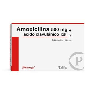 Amoxicilina + Ácido Clavulánico Tableta - Caja 10 UN