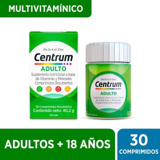 Suplemento Nutricional Centrum  Adulto - Frasco 30 UN
