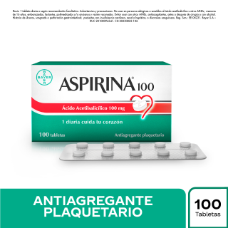 Aspirina 100 Prevención Cardiovascular 100 Mg - Blíster 10 UN