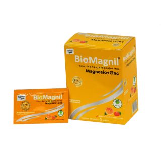 Biomagnil Sabor Naranja Mandarina Gránulos Efervescentes - Caja 33 Sobres