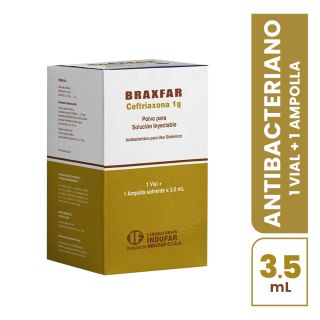 Solución Inyectable  Braxfar 1g Polvo - Caja 3,5 ML