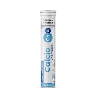 Calcio + Vitamina D3 German Energy Sabor Mandarina - Tubo 20 UN