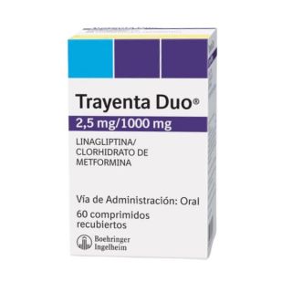 Trayenta Duo 2.5/1000 Mg Comprimido Recubierto - Frasco 60 UN