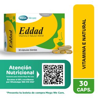 Eddad Vitamina E 400ui Cápsulas Blandas - Caja 30 UN