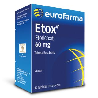 Etox 60 Mg - Caja 14 Tabletas