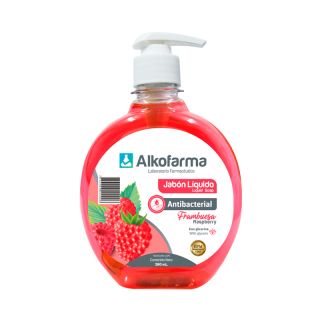 Alkofarma Jabón Líquido Antibacterial Frambuesa - Frasco 360 Ml