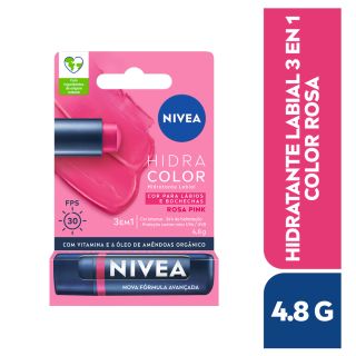 Labial Nivea Lip Care Pink FPS 30 - Tubo 4,8 G