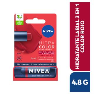 Labial Nivea Lip Care Red FPS 30 - Tubo 4,8 G