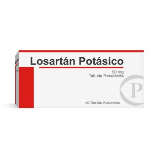 Losartan Potasico 50mg Tableta - Caja 100 UN