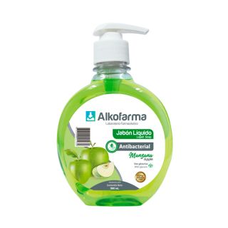 Alkofarma Jabón Líquido Antibacterial Manzana - Frasco 360 Ml