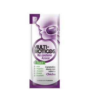 Caramelos Multibioticos Sabor A Chicha Sin Azúcar - Sobre 1 UN