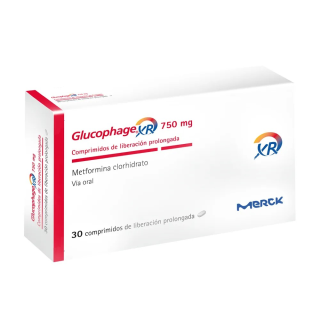 Glucophage XR 750 Mg Comprimido de Liberación Prolongada - Caja 30 UN