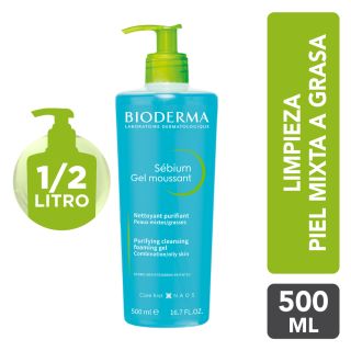Bioderma Sebium Gel Moussant - Frasco 500 ML