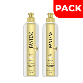 Pack Crema Para Peinar Pantene Liso Extremo - Frasco 300 ML